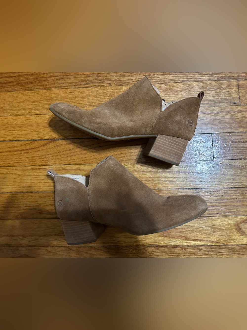 BORN Womens Tan Suede Leather Ankle‎ Bootie Size US 11